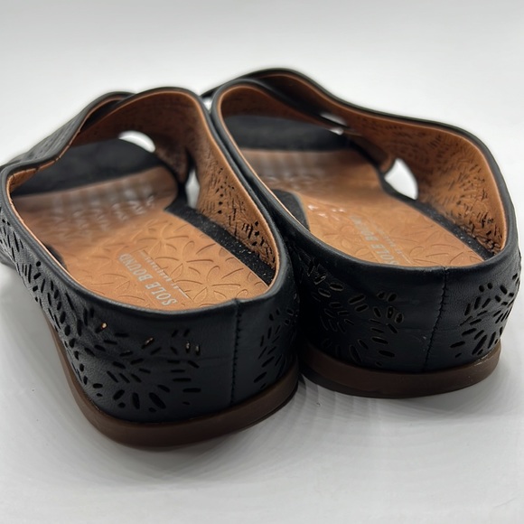 Sole Bound Black Leather Sandals Dafni - Picture 4 of 7